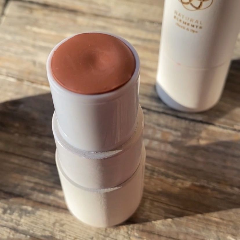 Lip & Cheek Bloom 2 in 1 Natural Lipstick & Blush - Long Lasting Hydrating Multi-Tasking Tinted Balm by BeNat