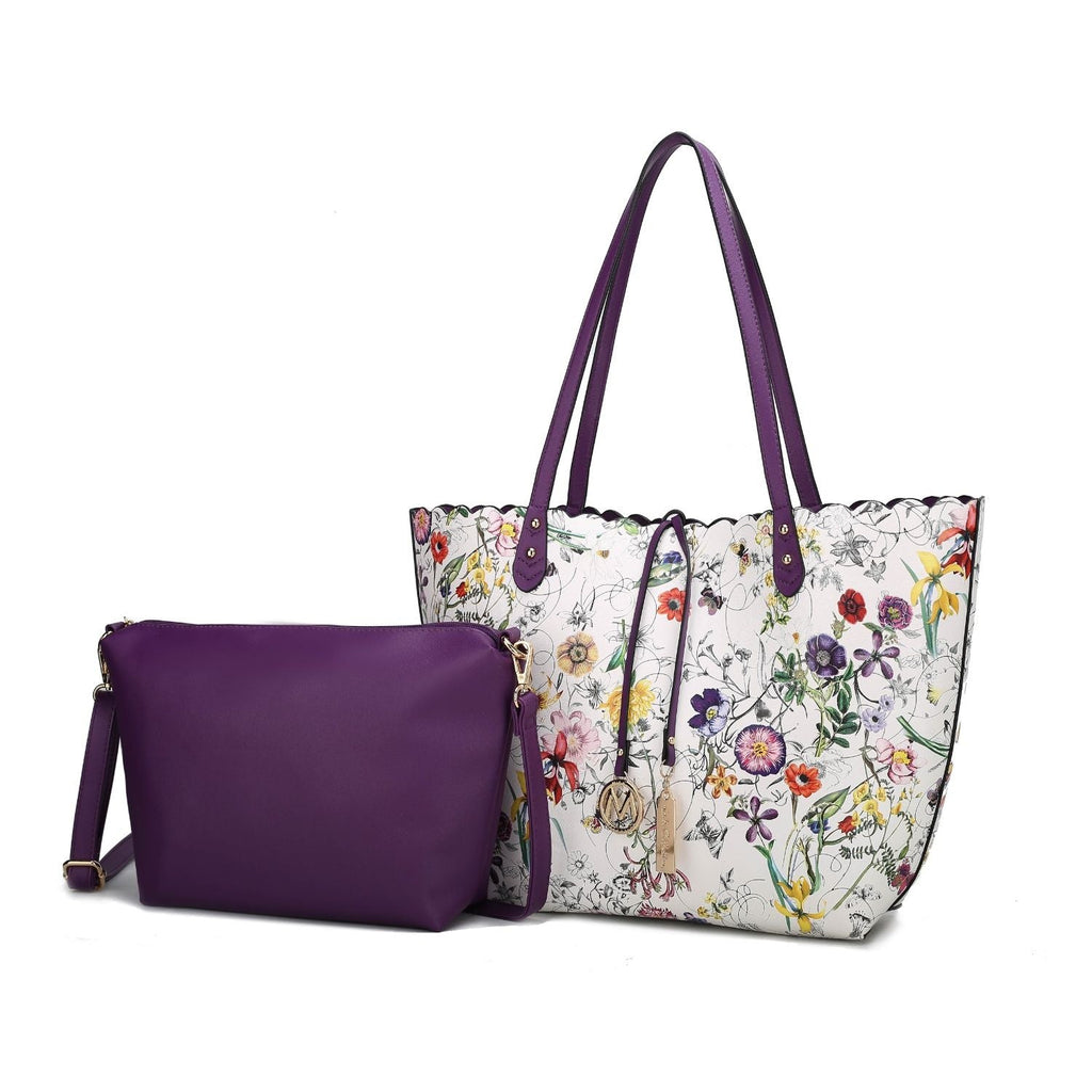 MKF Collection Danielle Reversible Shopper Tote Bag Crossbody Pouch by Mia K