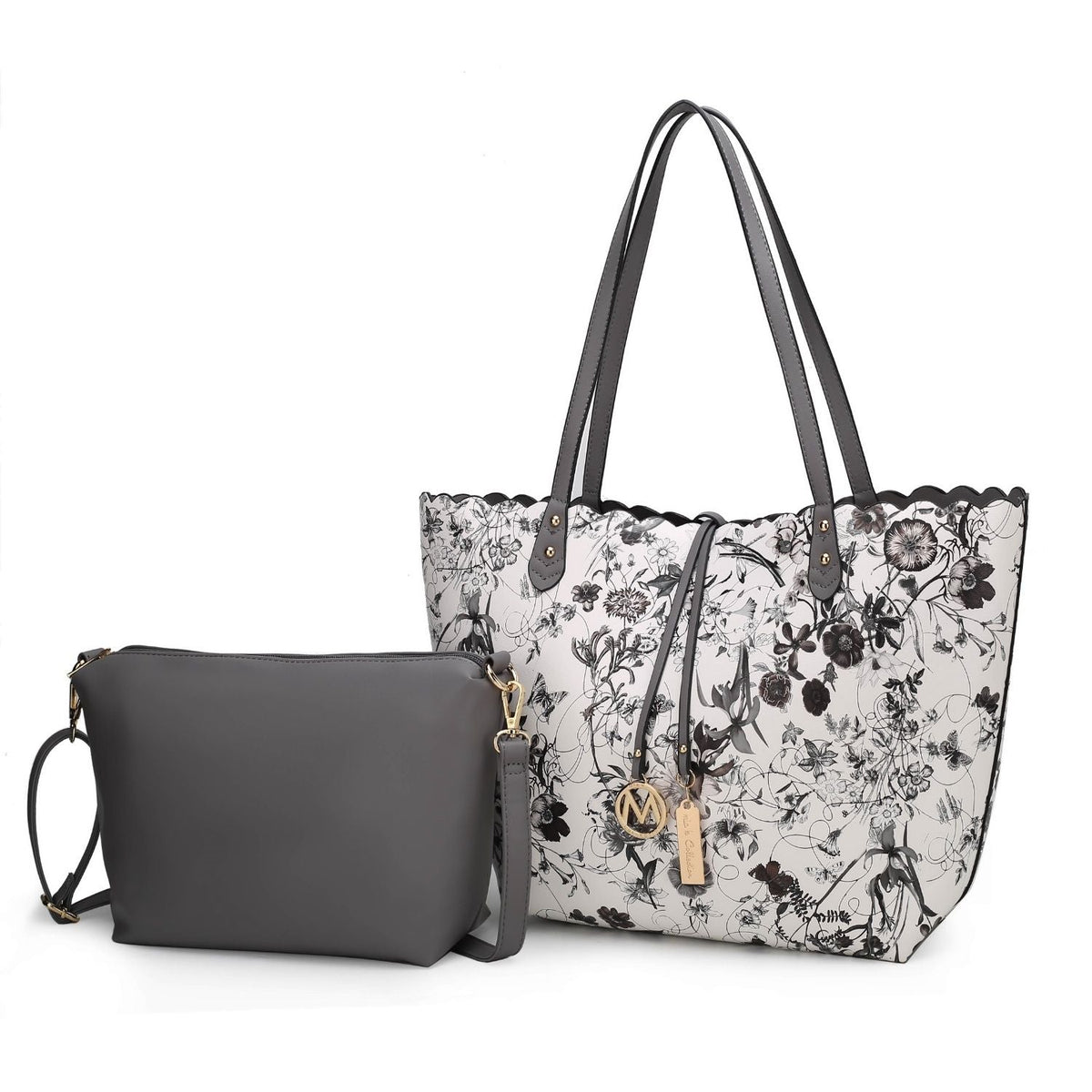 MKF Collection Danielle Reversible Shopper Tote Bag Crossbody Pouch by Mia K