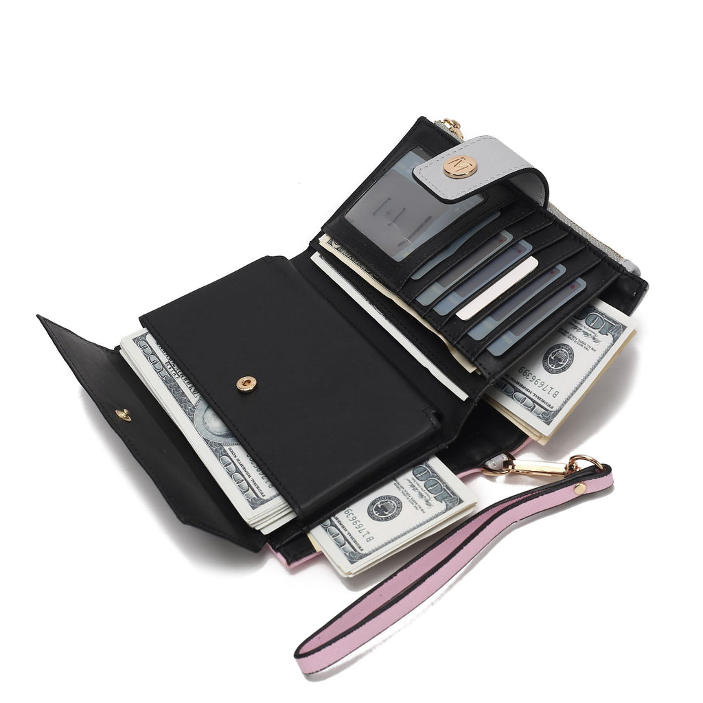 MKF Collection Solene Vegan Leather Women Wristlet Wallet by Mia K