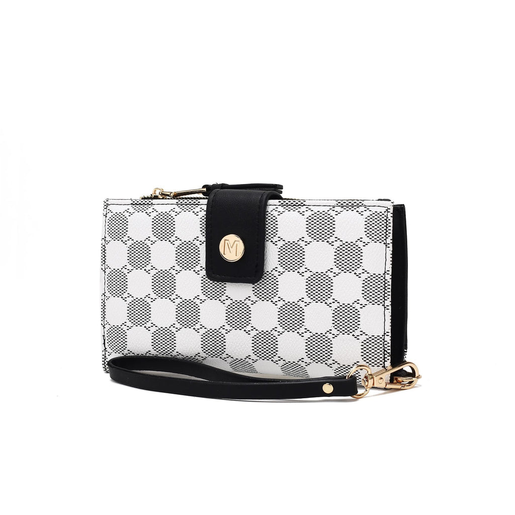 MKF Collection Solene Circular Print Vegan Leather Women's Wristlet Wallet by Mia K