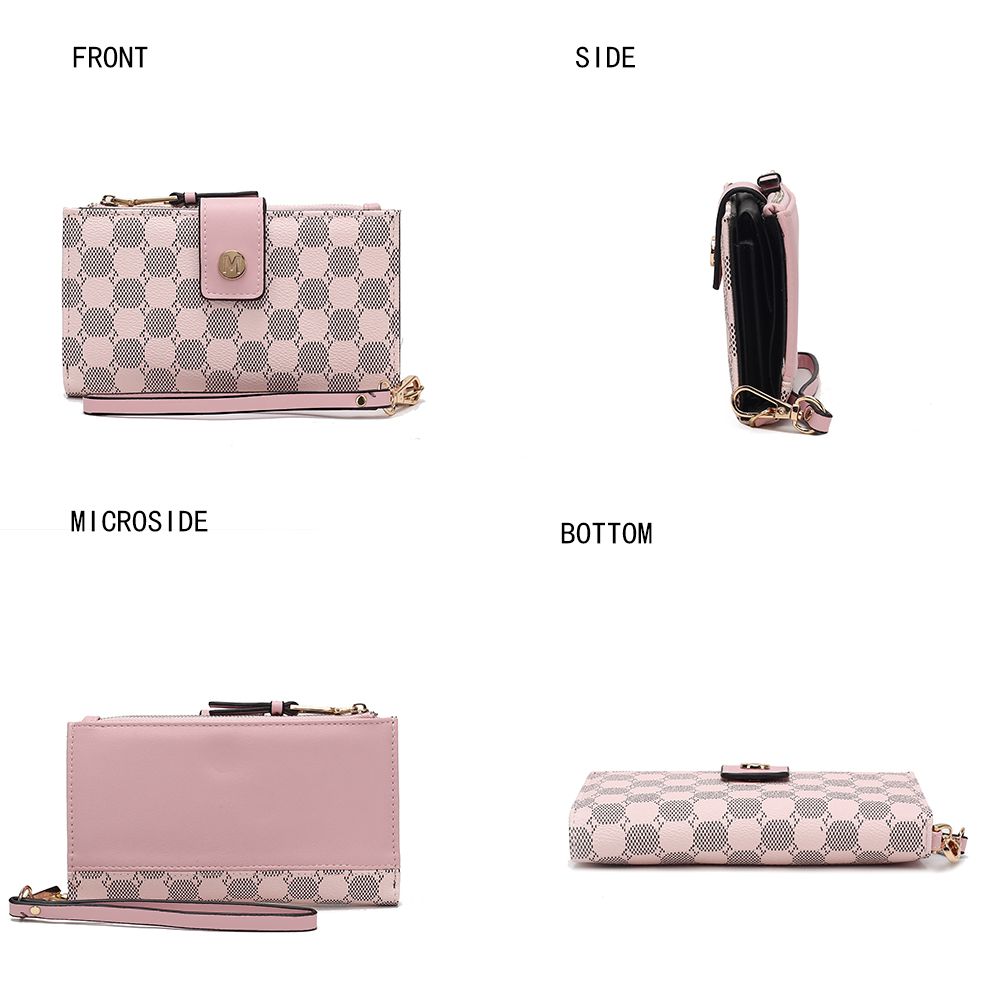 MKF Collection Solene Circular Print Vegan Leather Women's Wristlet Wallet by Mia K