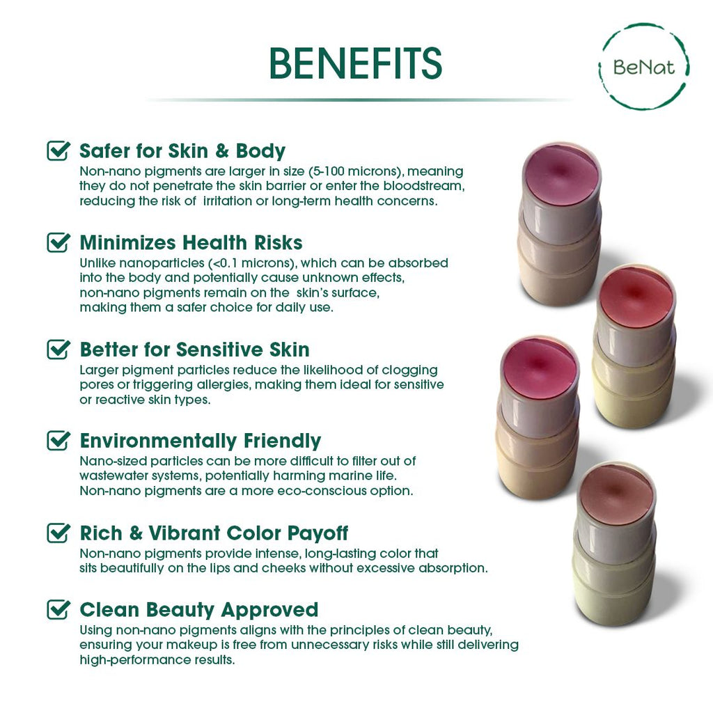Lip & Cheek Bloom 2 in 1 Natural Lipstick & Blush - Long Lasting Hydrating Multi-Tasking Tinted Balm by BeNat