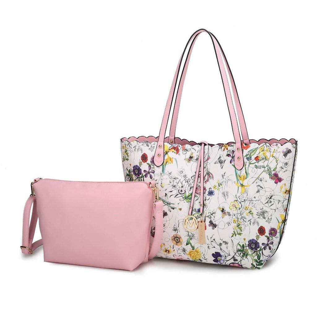 MKF Collection Danielle Reversible Shopper Tote Bag Crossbody Pouch by Mia K