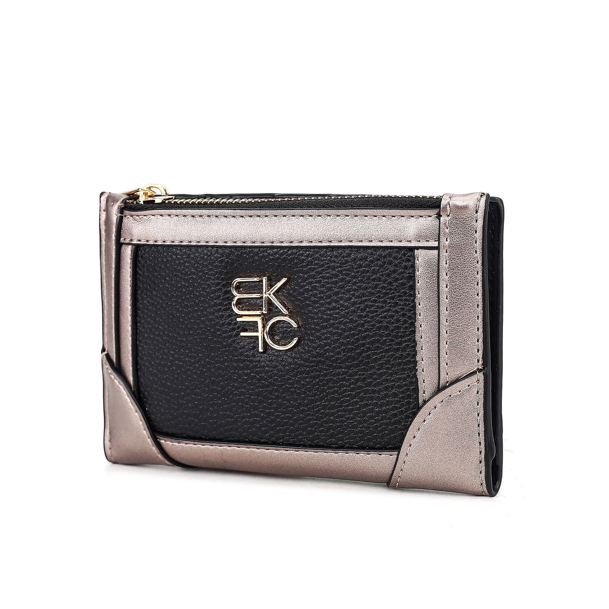 MKF Collection Sonnet Bi-Fold Wallet with Zip Coin Pocket for Women by Mia K