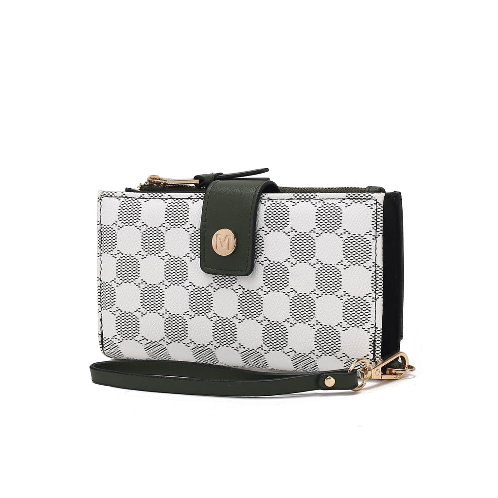 MKF Collection Solene Circular Print Vegan Leather Women's Wristlet Wallet by Mia K