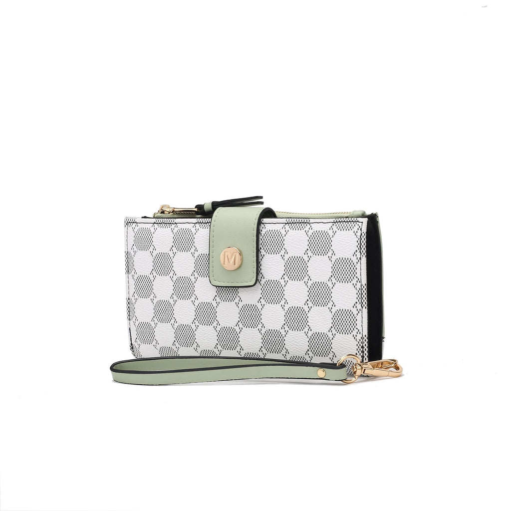 MKF Collection Solene Circular Print Vegan Leather Women's Wristlet Wallet by Mia K