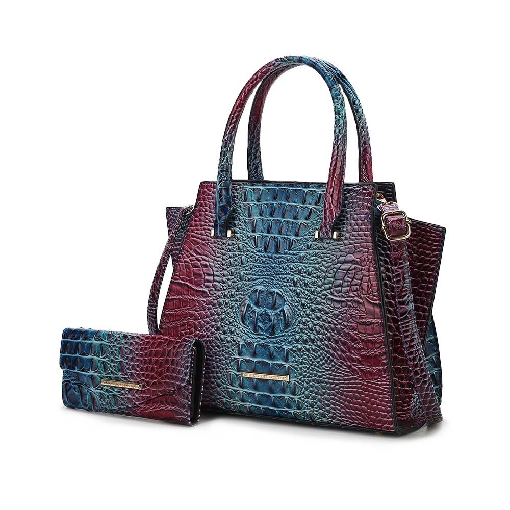MKF Collectin Miriam Croc-Embossed Tote Bag Elegant Vegan Leather Structured by Mia K.