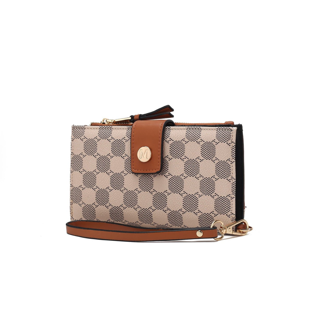 MKF Collection Solene Circular Print Vegan Leather Women's Wristlet Wallet by Mia K
