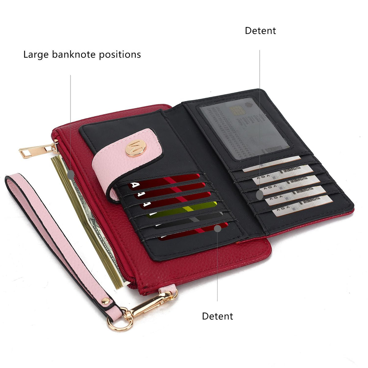 MKF Collection Olympe Vegan Leather Women Wristlet Wallet by Mia K
