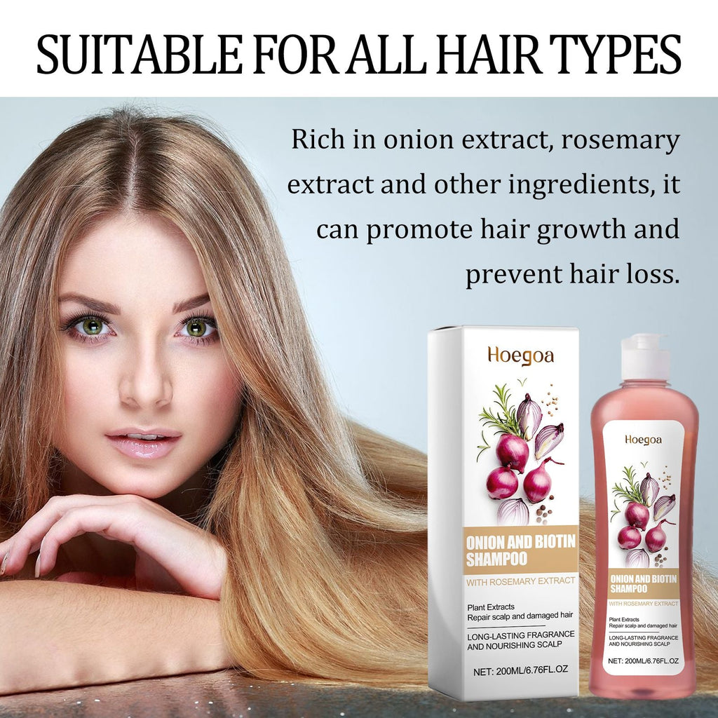 Hoegoa Shampoo Scalp Cleansing Care Fluffy Strong Hair Moisturizing Soft Light Smooth Hair Shampoo