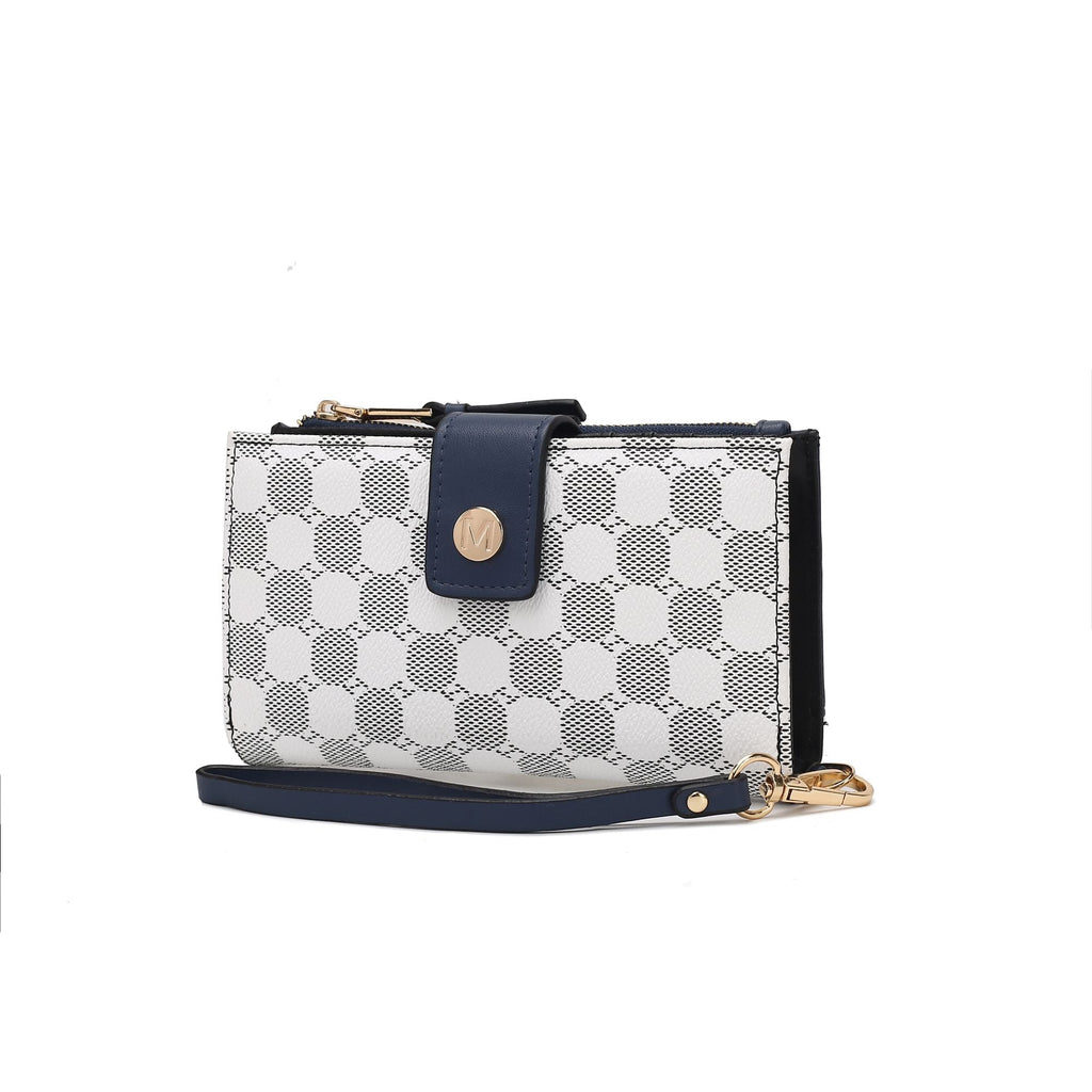 MKF Collection Solene Circular Print Vegan Leather Women's Wristlet Wallet by Mia K