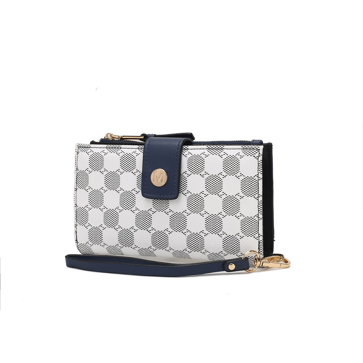 MKF Collection Solene Circular Print Vegan Leather Women's Wristlet Wallet by Mia K