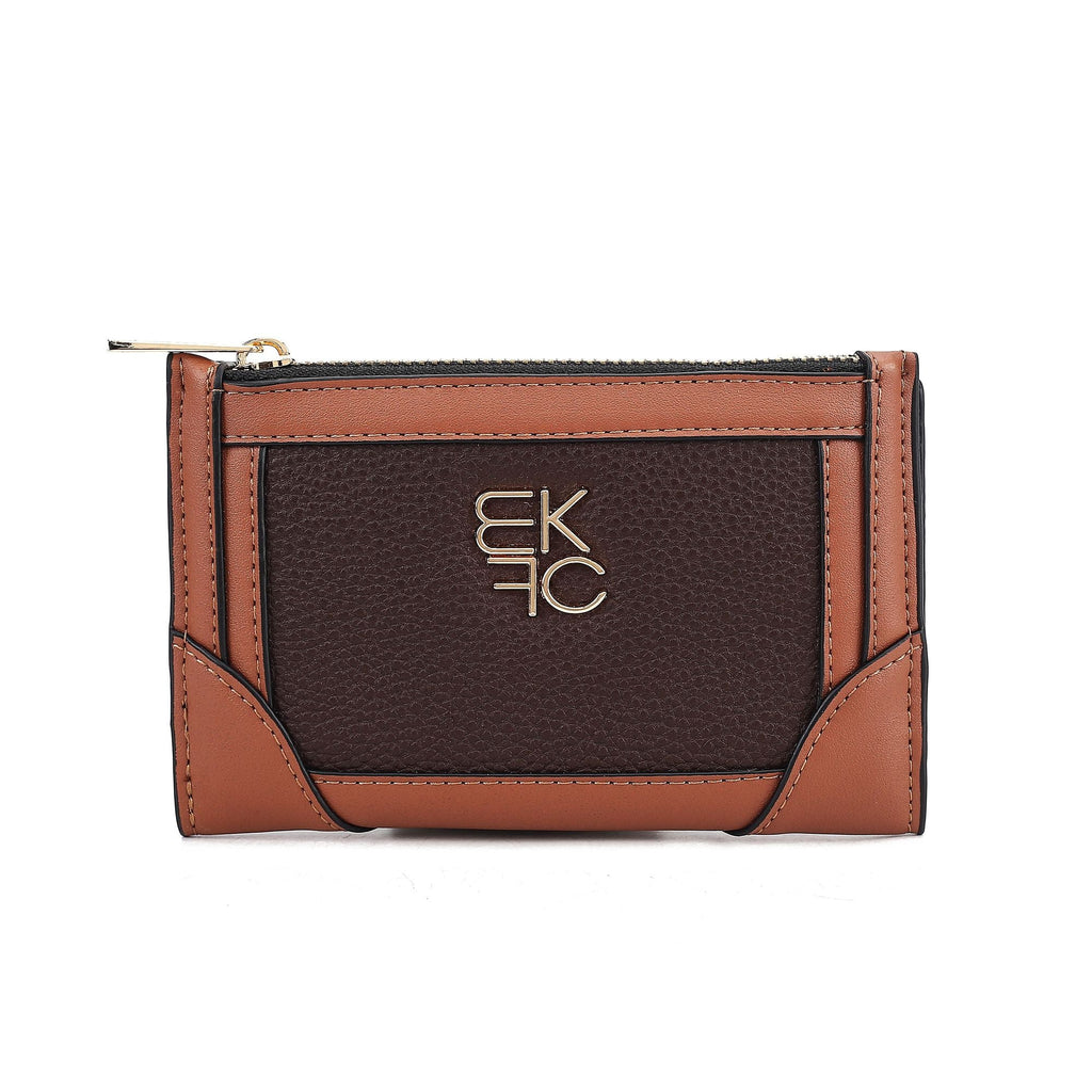 MKF Collection Sonnet Bi-Fold Wallet with Zip Coin Pocket for Women by Mia K