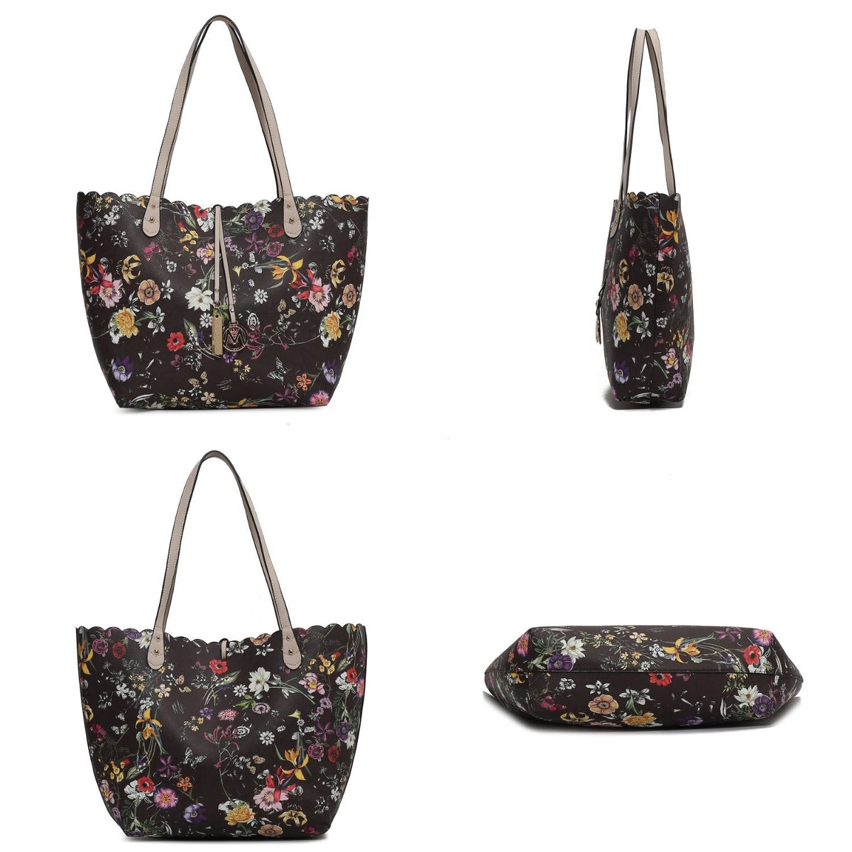 MKF Collection Danielle Reversible Shopper Tote Bag Crossbody Pouch by Mia K