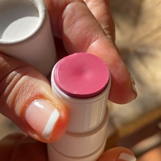 Lip & Cheek Bloom 2 in 1 Natural Lipstick & Blush - Long Lasting Hydrating Multi-Tasking Tinted Balm by BeNat