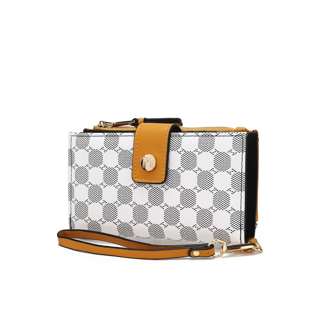 MKF Collection Solene Circular Print Vegan Leather Women's Wristlet Wallet by Mia K