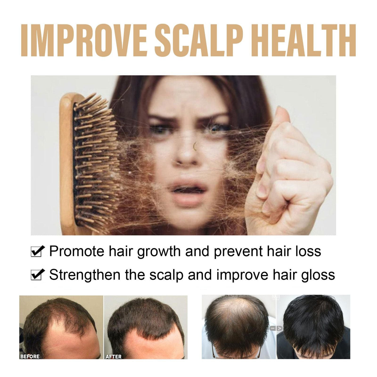 Hoegoa Shampoo Scalp Cleansing Care Fluffy Strong Hair Moisturizing Soft Light Smooth Hair Shampoo