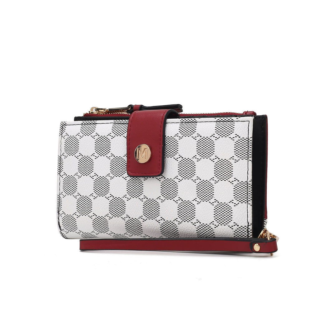 MKF Collection Solene Circular Print Vegan Leather Women's Wristlet Wallet by Mia K