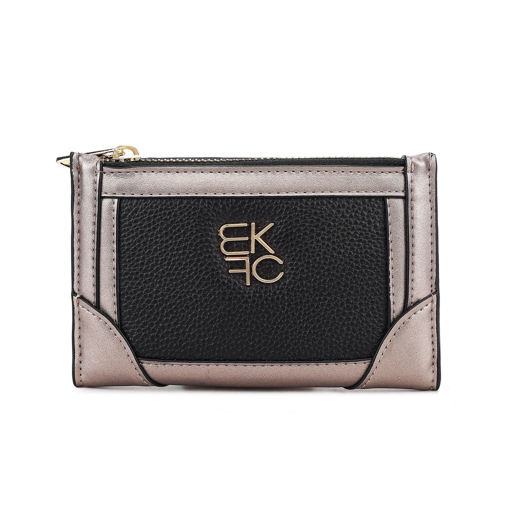 MKF Collection Sonnet Bi-Fold Wallet with Zip Coin Pocket for Women by Mia K