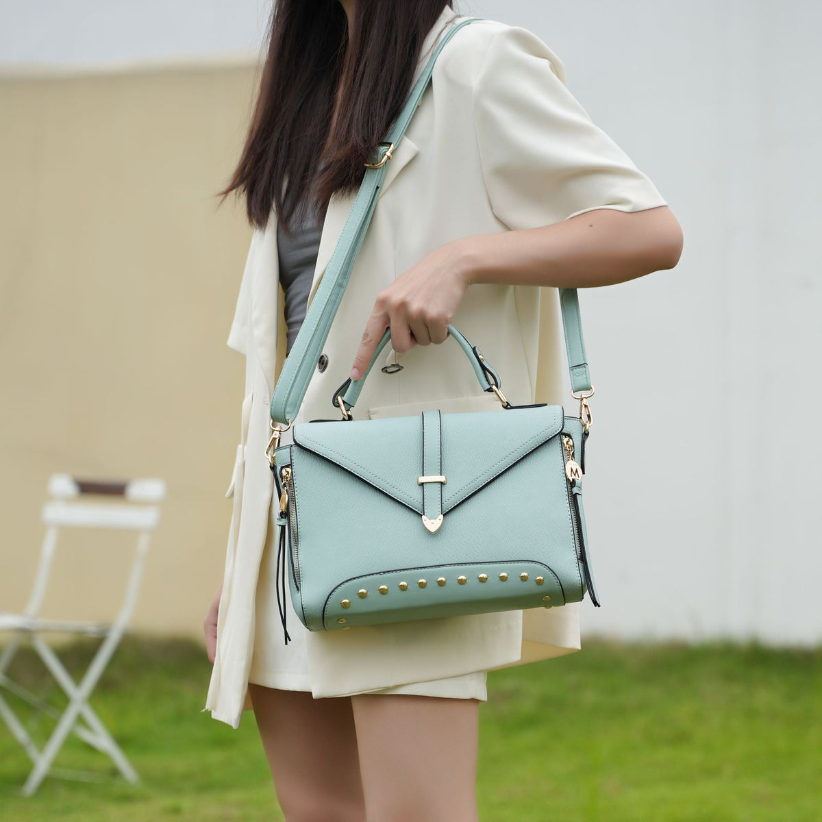 MKF Collection Angela Women's Vegan Leather Satchel Bag By Mia K