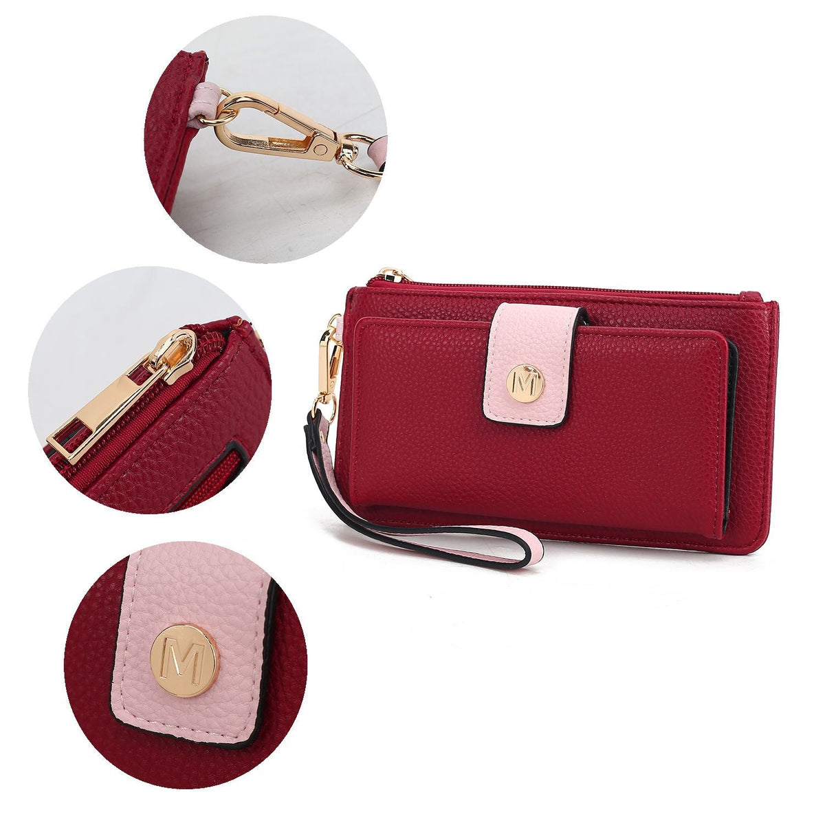 MKF Collection Olympe Vegan Leather Women Wristlet Wallet by Mia K