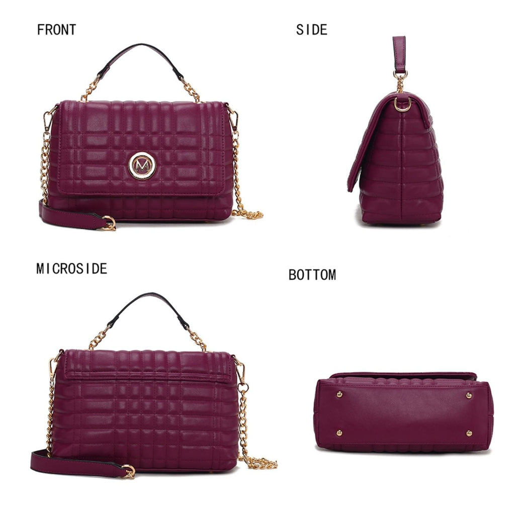 MKF Collection Lola Quilted Vegan Leather Women's Shoulder Bag by Mia K
