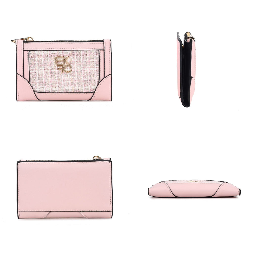MKF Collection Sonnet Bi-Fold Wallet with Zip Coin Pocket for Women by Mia K